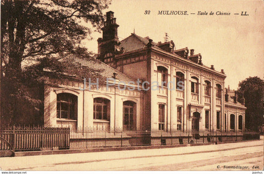 Mulhouse - Ecole de Chimie - 32 - old postcard - France - unused - JH Postcards