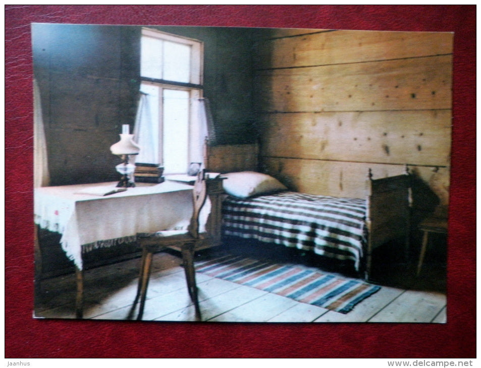 Lenin Museum - bedroom - lamp - Lenin in Poland - Bialy Dunajec - 1970 - Poland - unused - JH Postcards
