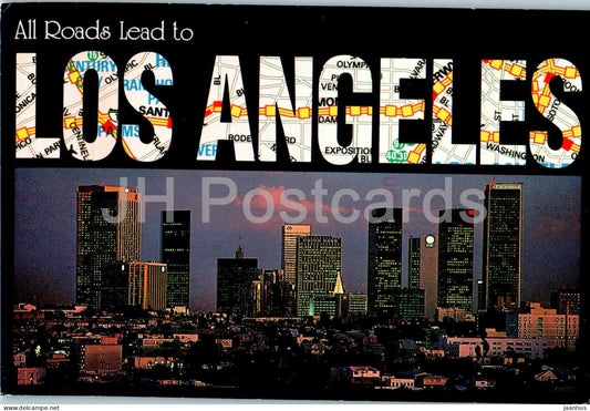 All roads lead to Los Angeles - MLA-9 - USA - used - JH Postcards