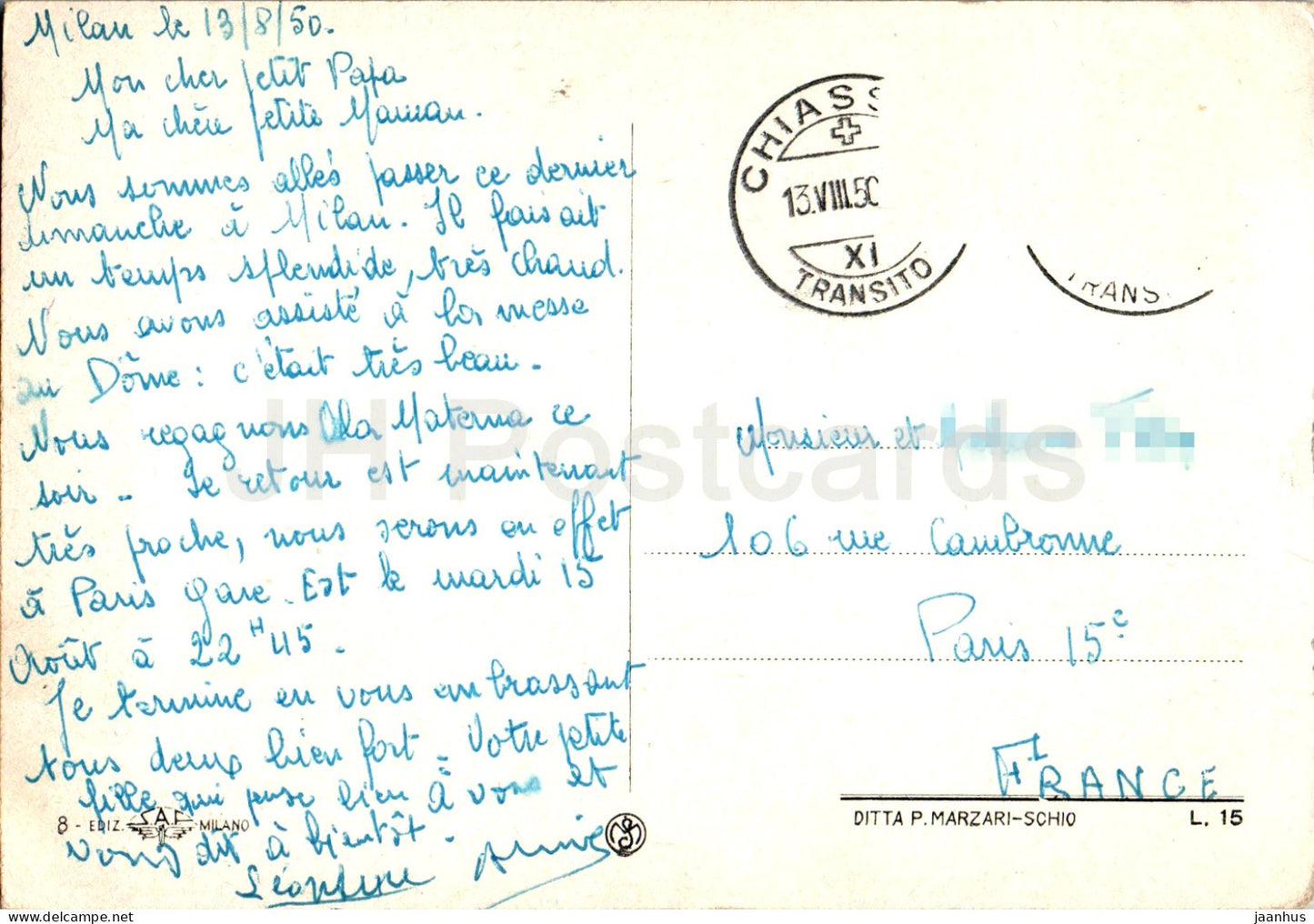 Milano - Milan - Il Duomo - cathedral - old postcard - 1950 - Italy - used