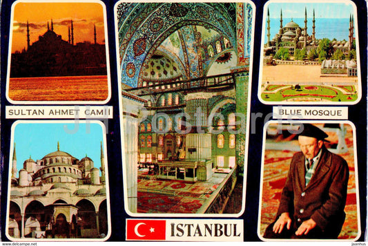 Istanbul - Sultan Ahmet Camii - Blue Mosque - multiview - 5535 - Turkey - unused - JH Postcards