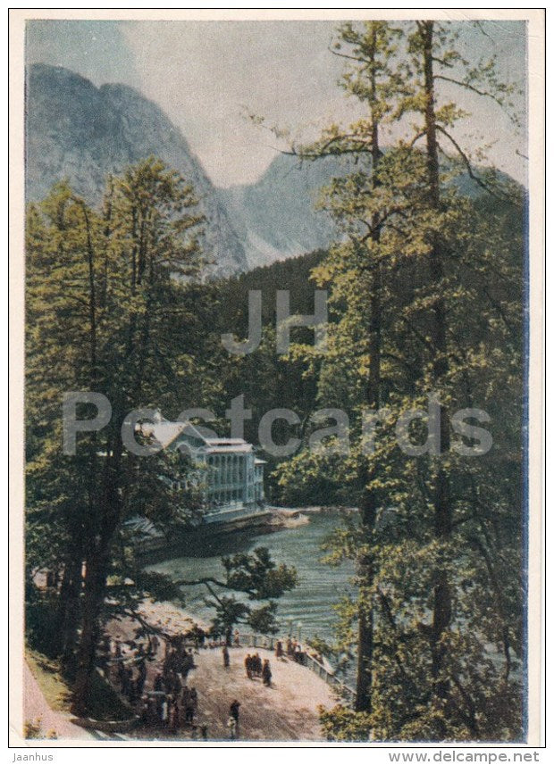 hotel - lake Ritsa - 1955 - Georgia USSR - unused - JH Postcards