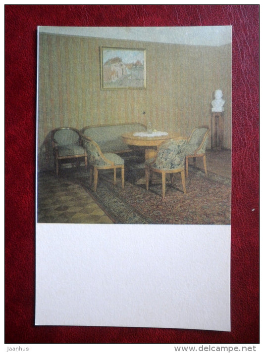 writer E. Vilde Memorial Museum , Drawing-Room - Places Connected to writer Eduard Vilde - 1975 - Estonia USSR - unused - JH Postcards