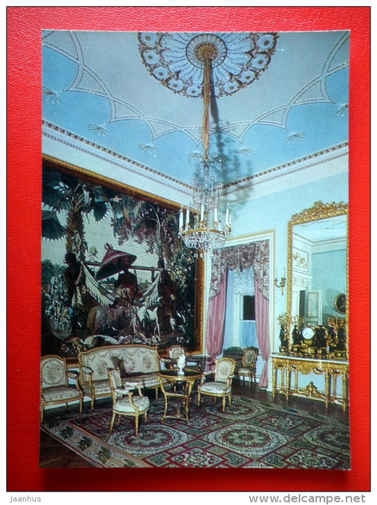 The Old or Tapestry Drawing Room - Interior Decoration - Palace Museum in Pavlovsk - 1977 - Russia USSR - unused - JH Postcards
