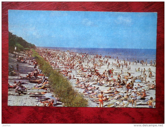 on the Beach - Jurmala - 1978 - Latvia USSR - unused - JH Postcards