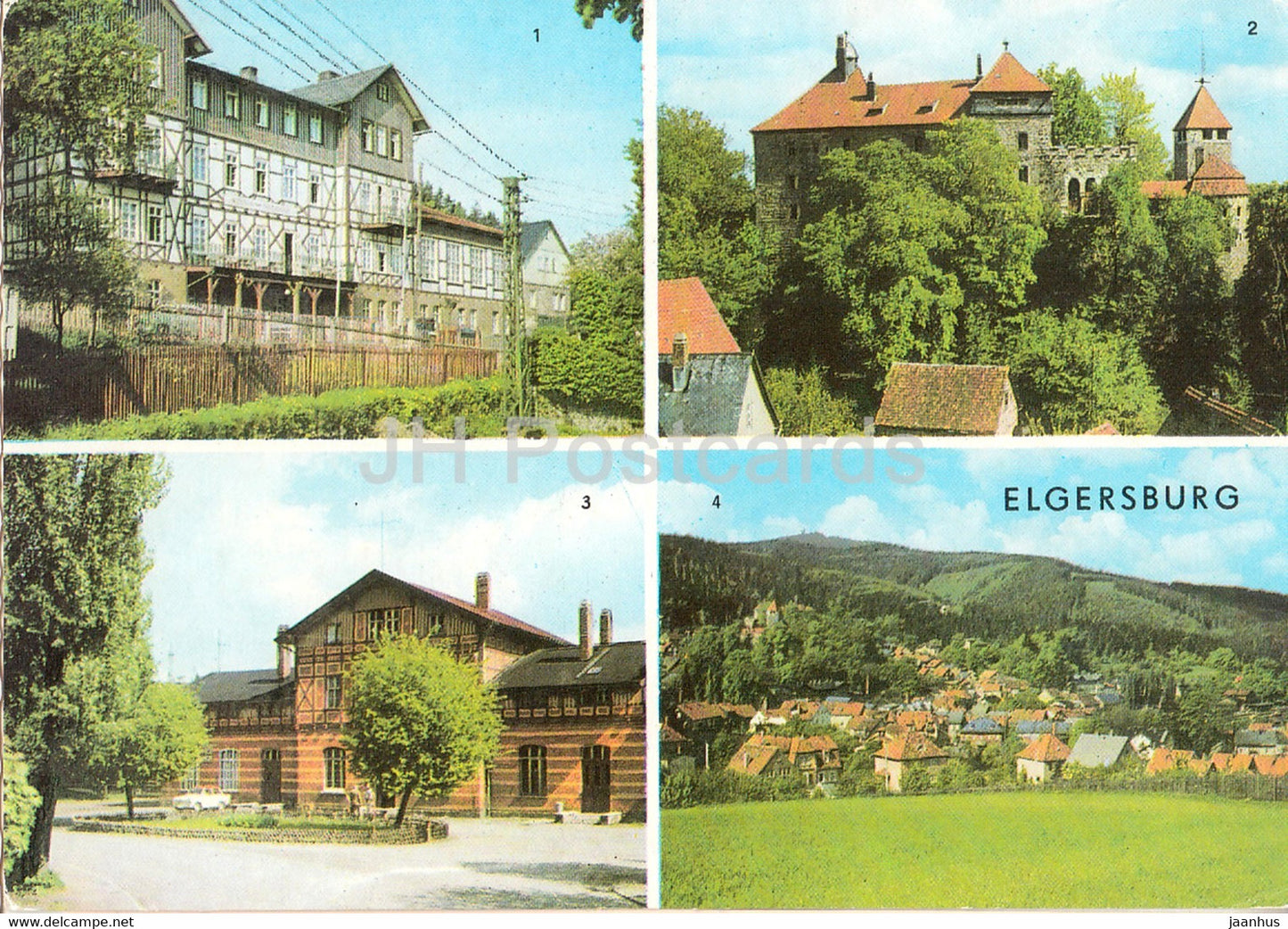 Elgersburg - Reichsbahn Erholungsheim - Schloss - Bahnhof - Ortsansicht - Germany DDR - unused - JH Postcards