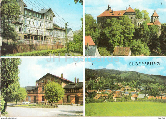 Elgersburg - Reichsbahn Erholungsheim - Schloss - Bahnhof - Ortsansicht - Germany DDR - unused - JH Postcards