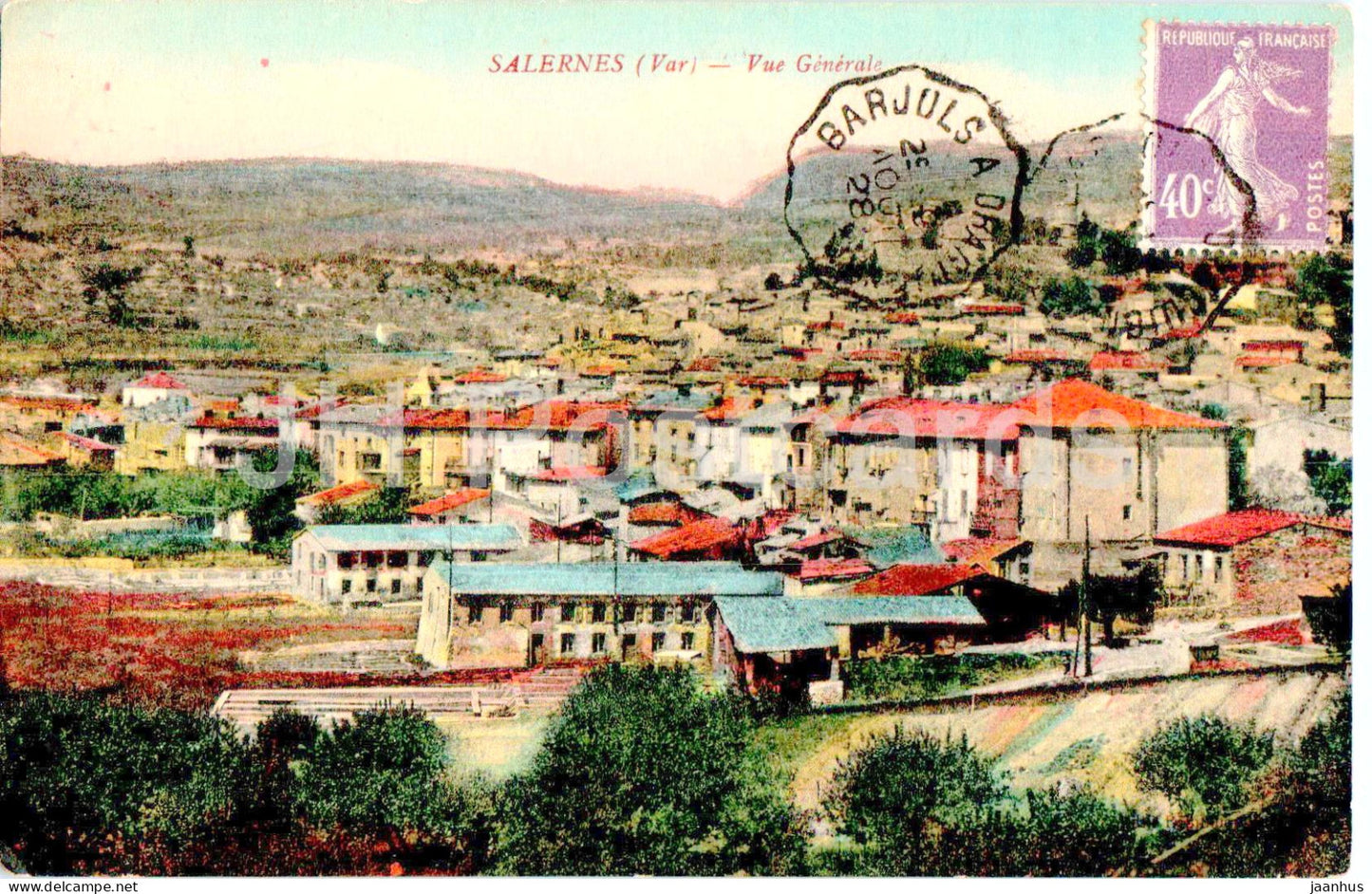 Salernes - Vue Generale - old postcard - 1928 - France - used - JH Postcards
