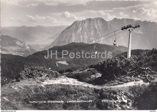 Tauplitzalm - Steiermark - Lawinenstein Lift - cable car - Austria - unused - JH Postcards