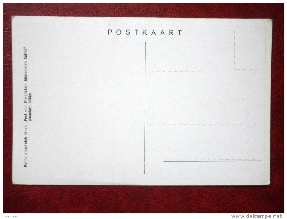 Painting - Estonian hut - estonian art - unused - JH Postcards