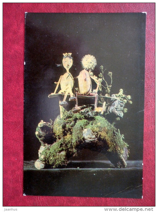 The artist  N. Okropiridze , Meeting - 1967 - Georgia USSR - used - JH Postcards