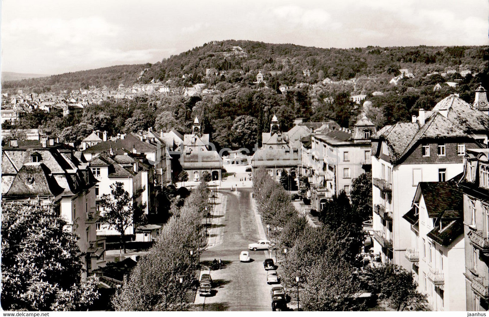 Bad Nauheim mit Blick zum Johannisberg - old postcard - Germany - unused - JH Postcards