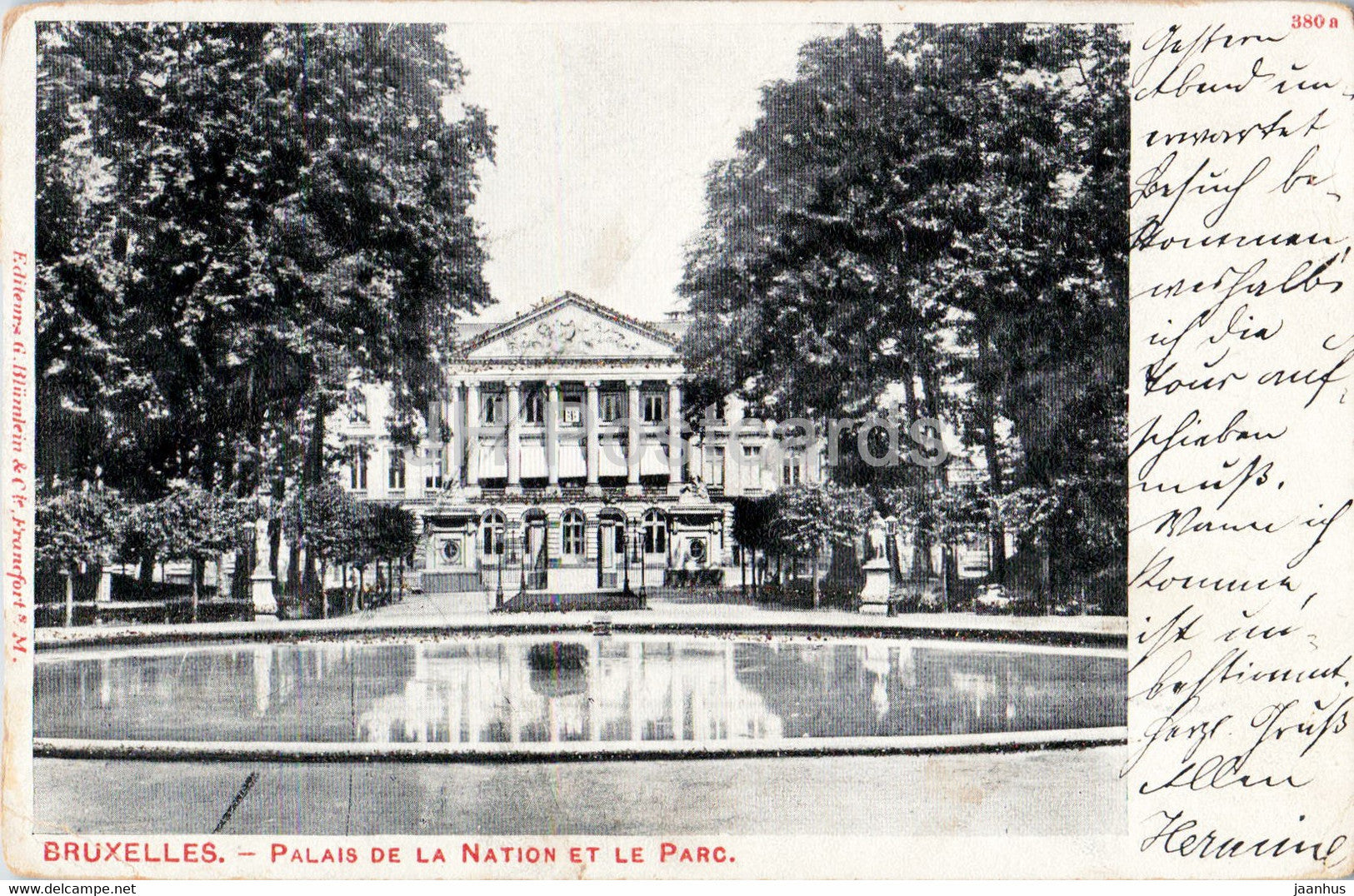 Bruxelles - Brussels - Palais de La Nation et le Parc - old postcard - 1904 - Belgium - used - JH Postcards