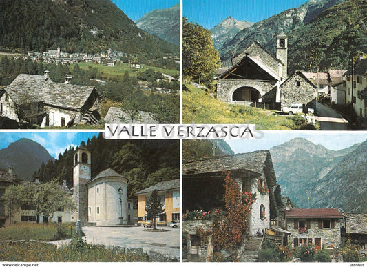 Valle Verzasca - Brione - Frasco - Sonogno - Lavertezzo - 8027 - 1982 - Switzerland - used - JH Postcards