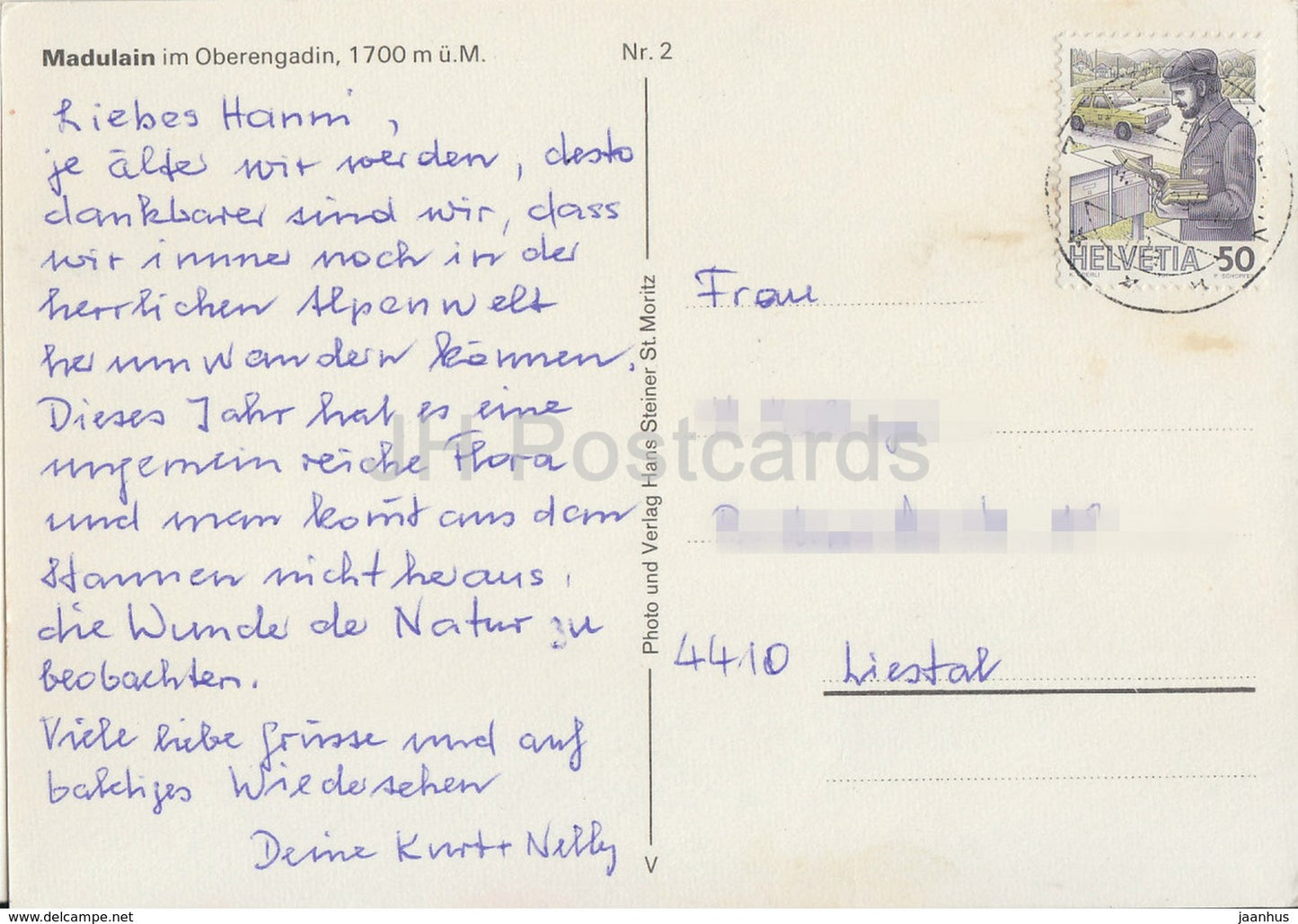 Madulain im Oberengadin 1700 m - Switzerland - used