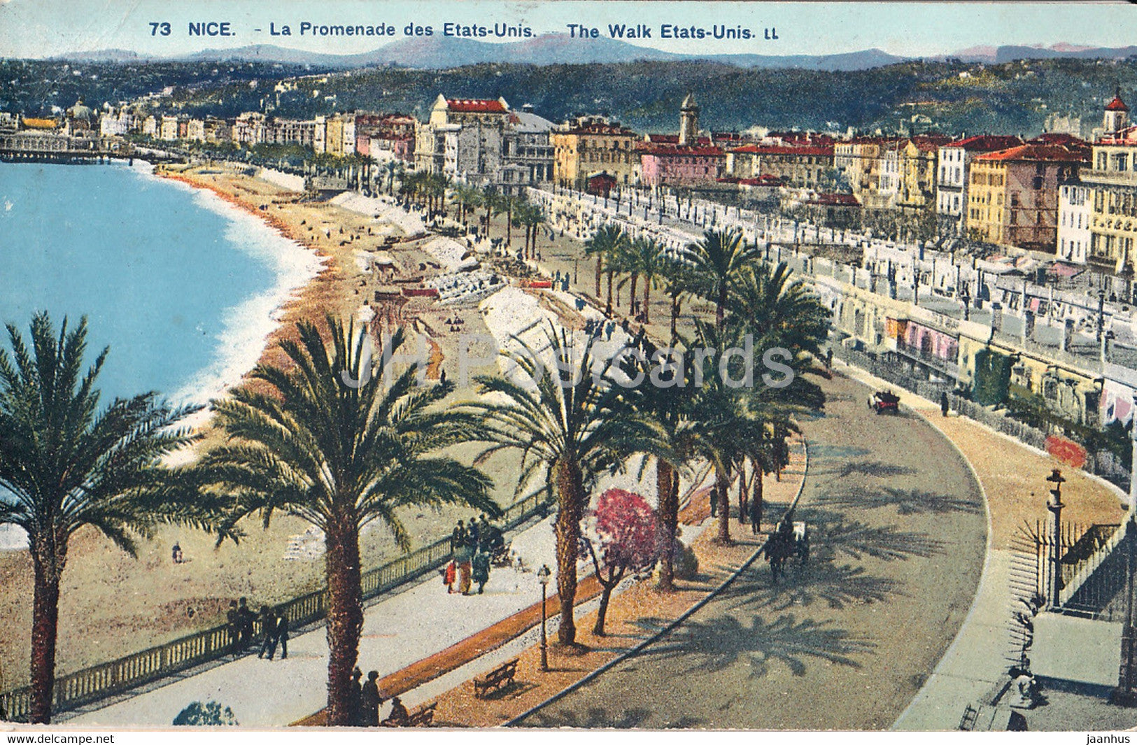 Nice - La Promenade des Etats Unis - The Walk Etats Unis - 73 - old postcard - 1926 - France - used - JH Postcards