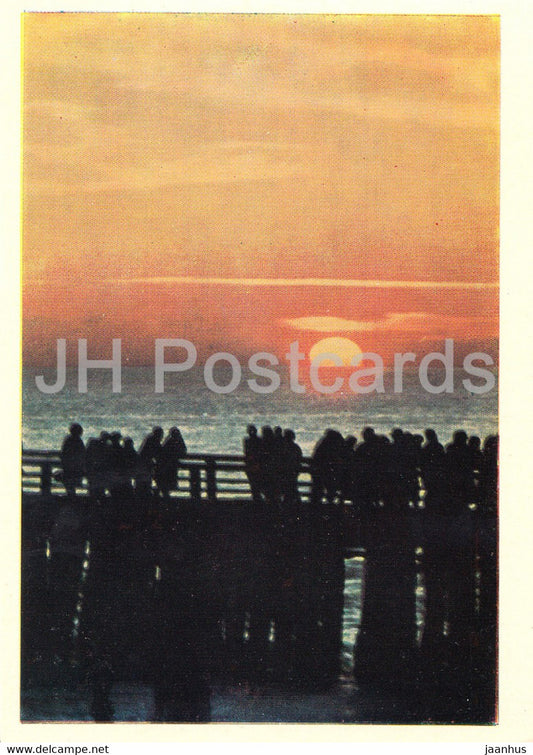 Palanga - Sunset - 1 - Lithuania USSR - unused - JH Postcards