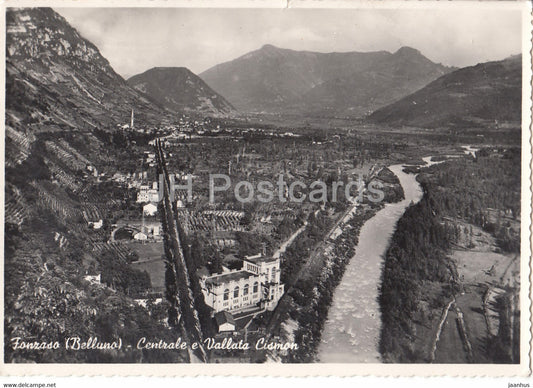 Fonzaso - Belluno - Centrale e Vallata Cismon - old postcard - 1951 - Italy - used - JH Postcards