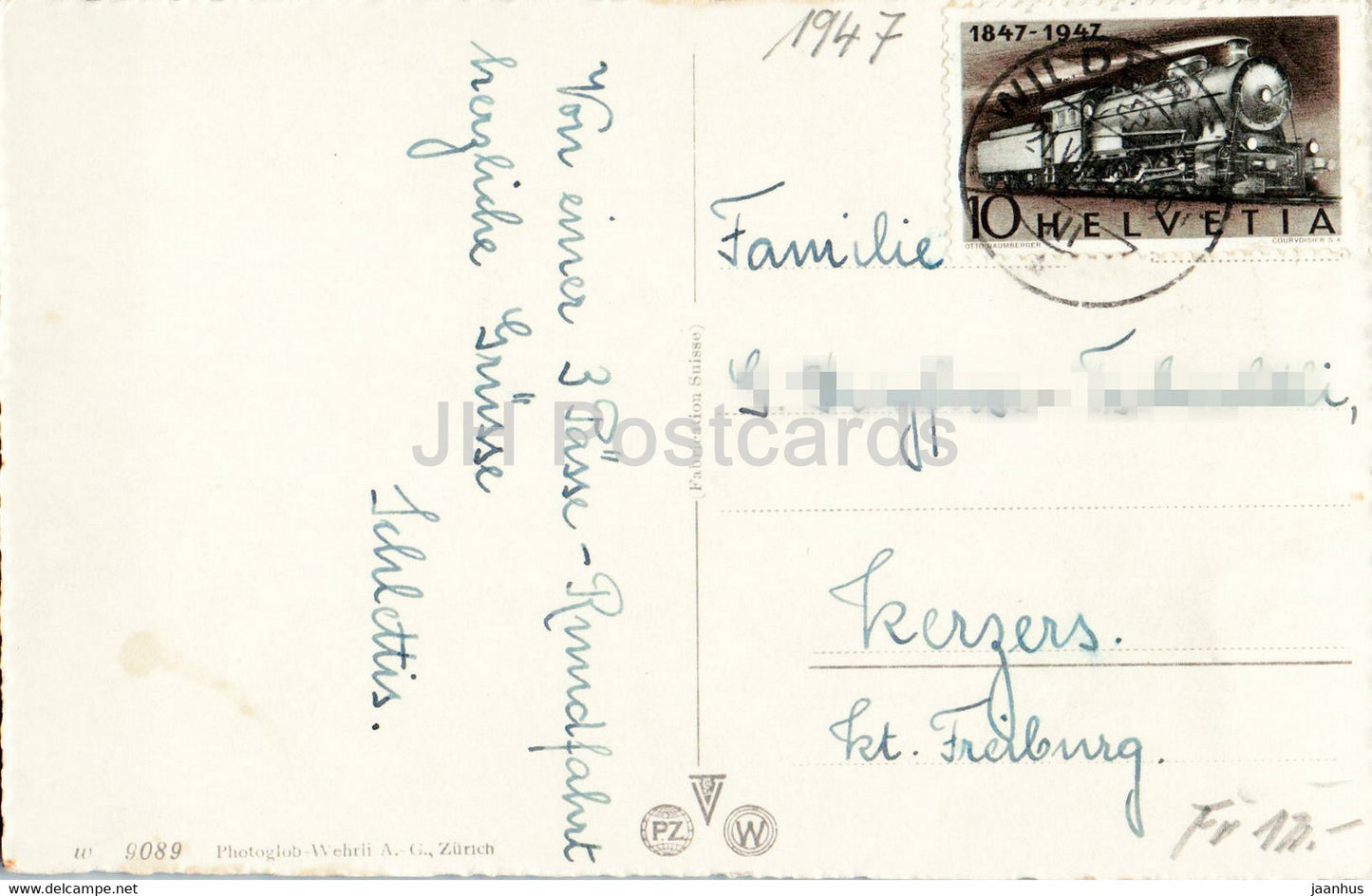 Andermatt 1444 m - 9089 - carte postale ancienne - 1947 - Suisse - utilisé