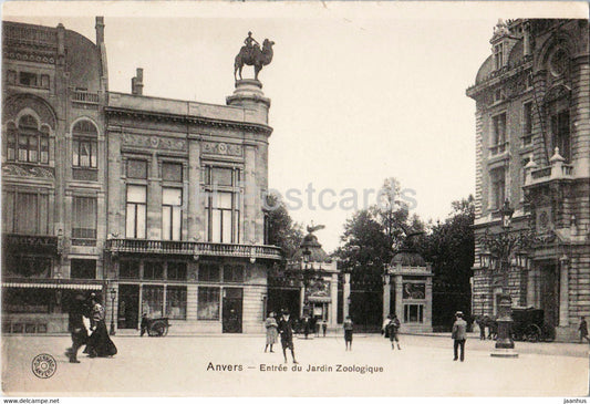 Anvers - Antwerpen - Entree du Jardin Zoologique - old postcard - Belgium - used - JH Postcards