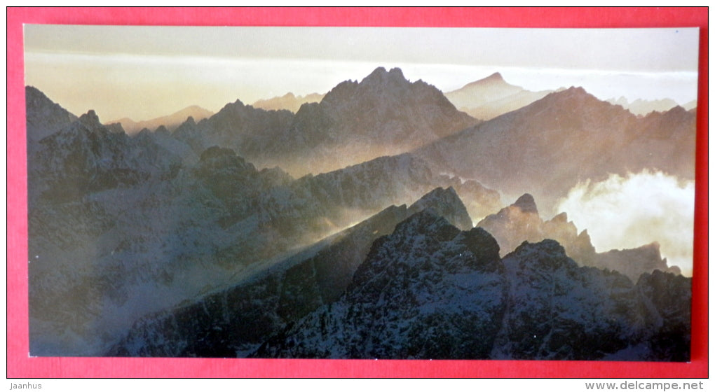 Lomnicke peak 2632 m - Tatra Mountains - Tatra Poetry - Czech Republic - Czechoslovakia - unused - JH Postcards