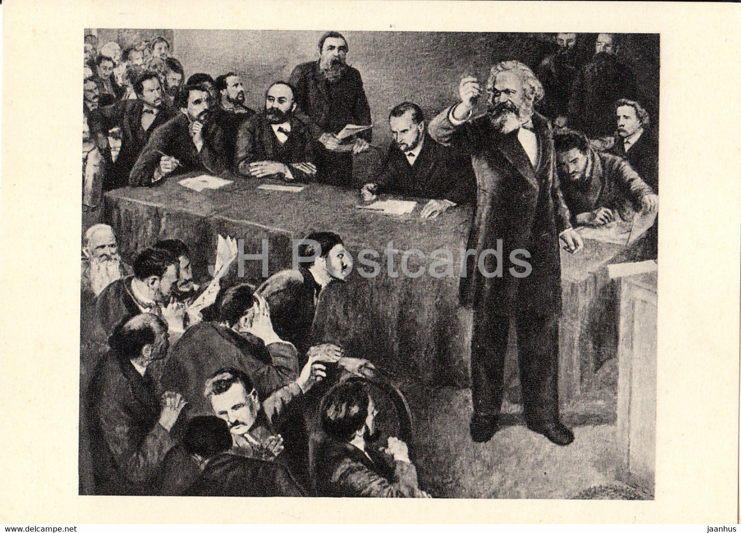 Karl Marx's speech at the Hague Congress of the I International 1872 - 1967 - Russia USSR - unused - JH Postcards