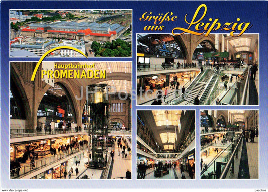 Grusse aus Leipzig - Hauptbahnhof Promenaden - railway station - Germany - unused - JH Postcards