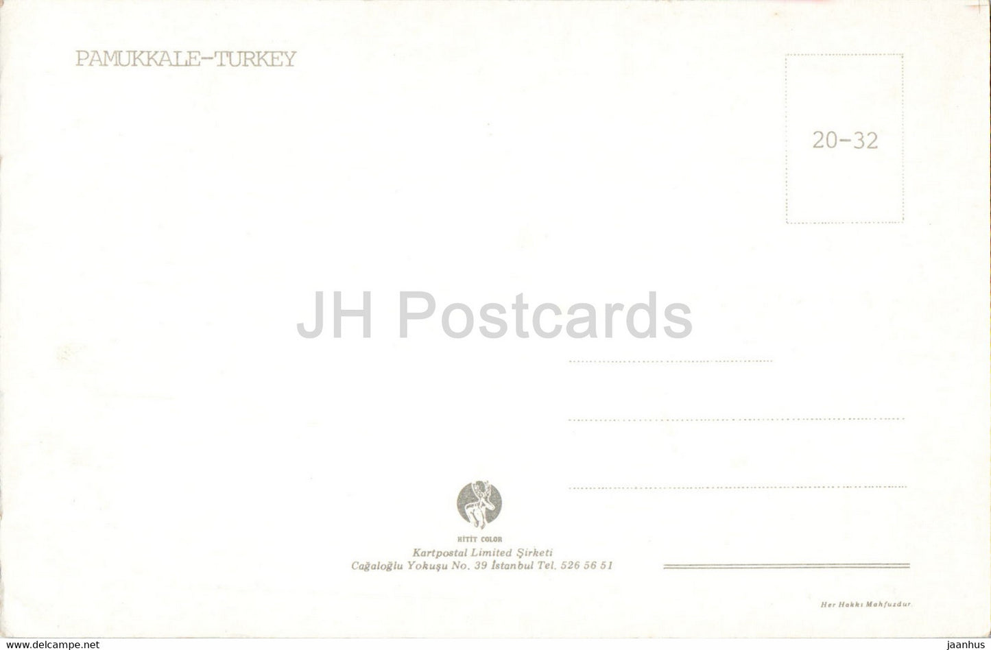 Pamukkale - 20 32 - Turkey - unused