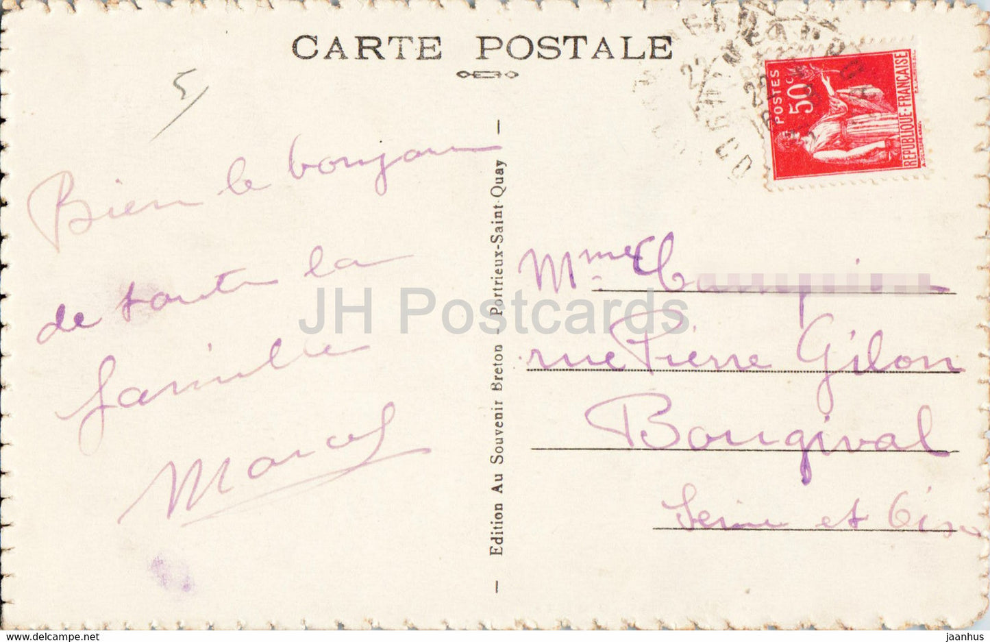 Saint Quay Portieux - Les Falaises de la Comtesse - 77 - carte postale ancienne - France - oblitéré