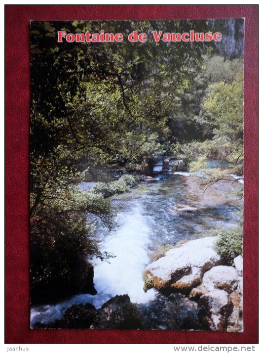 Fontaine de Vaucluse - Les Belles Images de Provence - sent from France to Estonia in 1991 - France  - used - JH Postcards