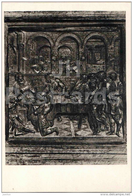 sculpture by Donatello - Feast of Herod , 1427 - italian art - unused - JH Postcards