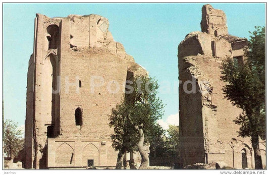 Mosque of Bibi-Khanym , 1399-1405 . Portal - Samarkand - 1974 - Uzbekistan USSR - unused - JH Postcards