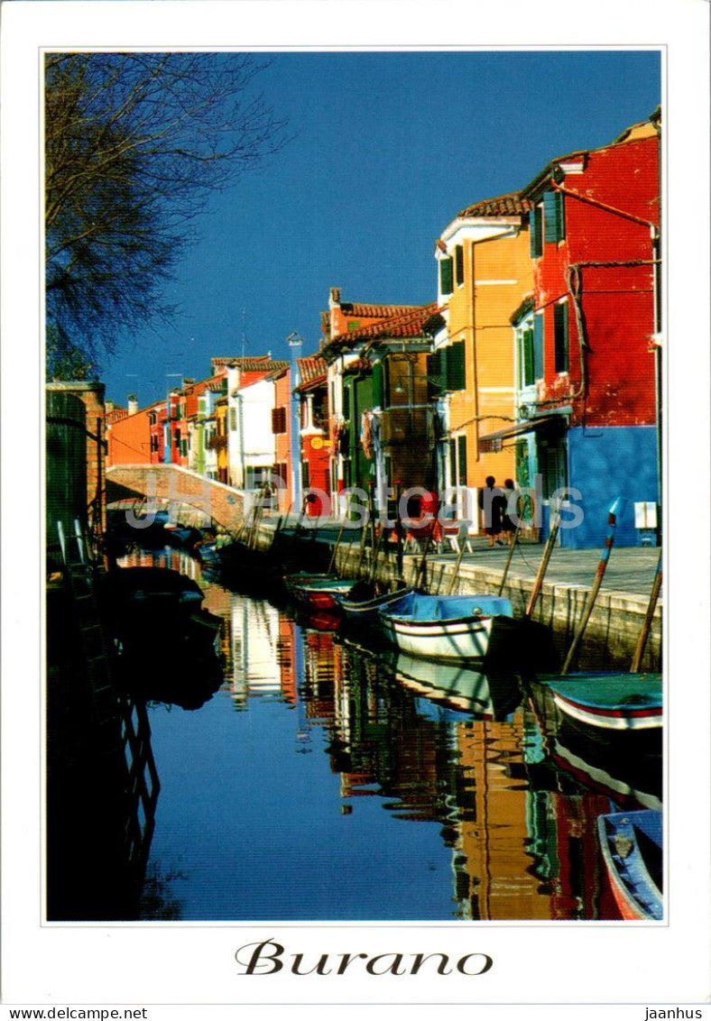 Burano - multiview - boat - 0011 - Italy - unused - JH Postcards