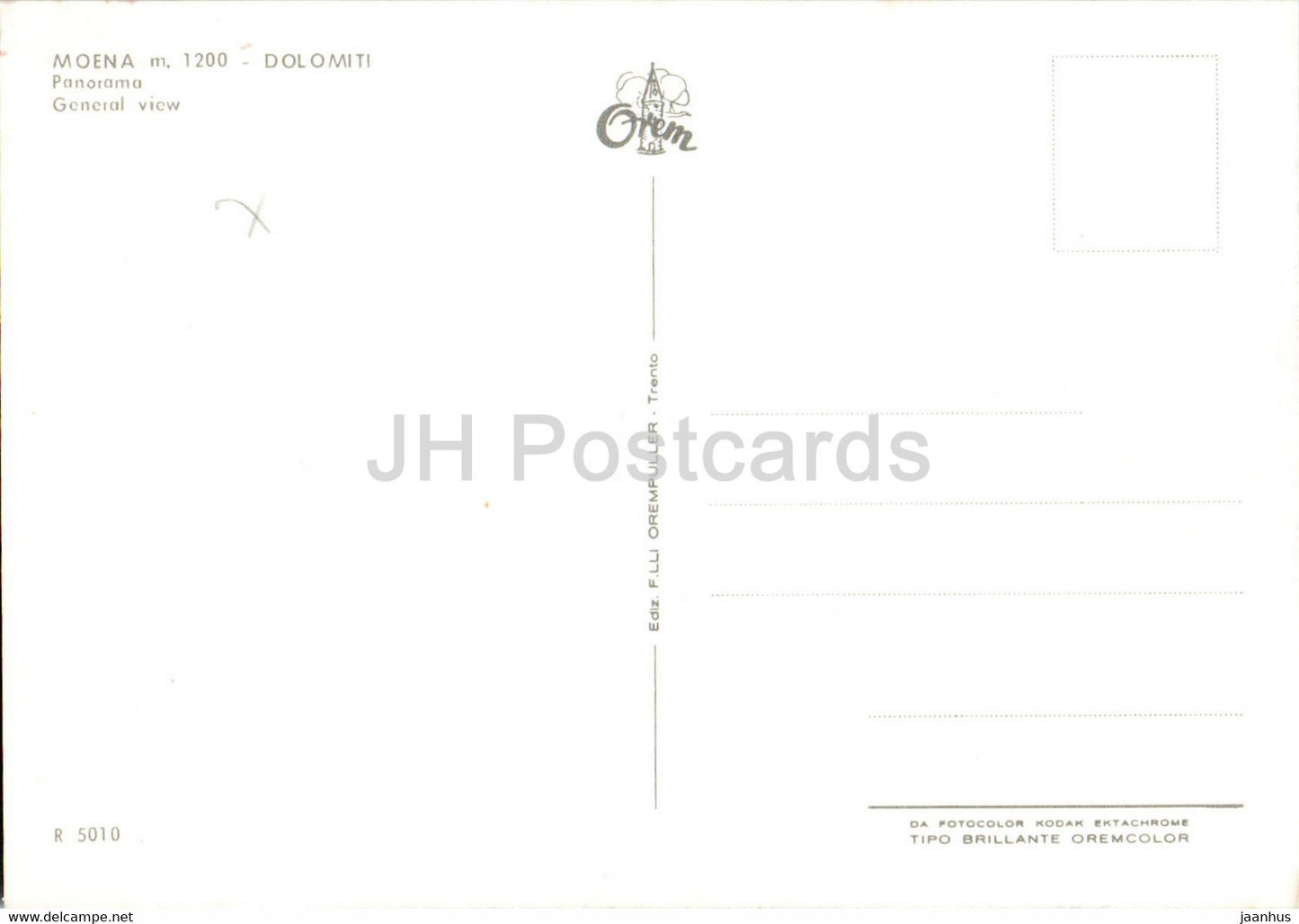 Moena 1200 m - Panorama - General View - 5010 - Italy - unused
