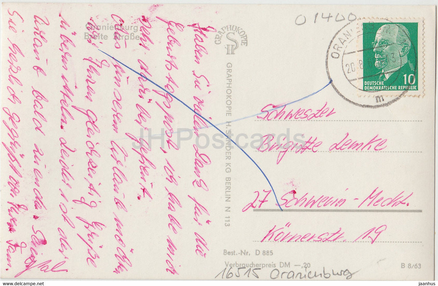 Oranienburg - Breite Strasse - Germany - 1966 - used