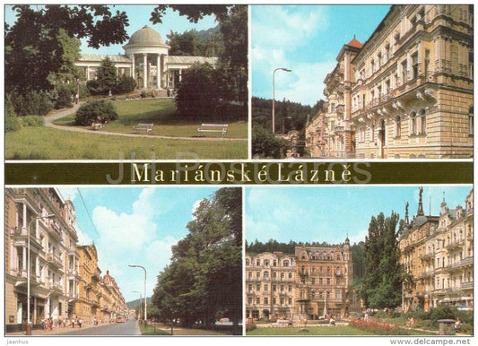 Marianske Lazne - Rudolph Spring - Bathhouse Manes - Peace Square - Czechoslovakia - Czech - unused - JH Postcards