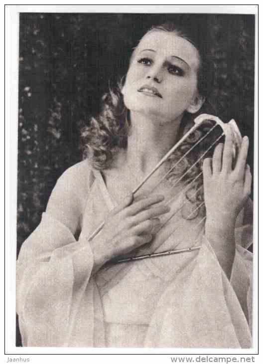 Maria in the Fountain of Bakhchisarai - Helmi Puur ballerina - ballet - 1979 - Estonia USSR - unused - JH Postcards