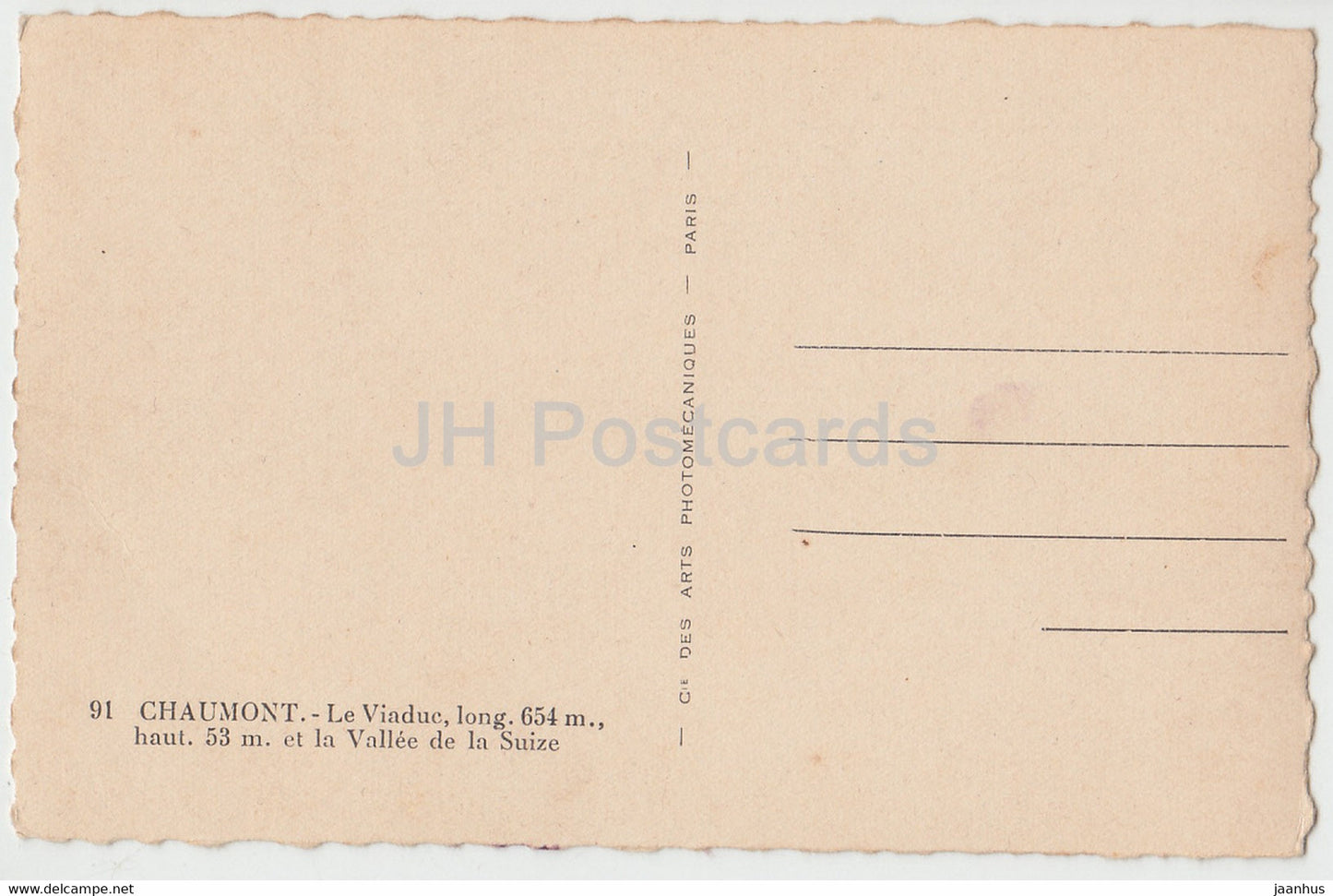 Chaumont - Le Viaduc lang 654 m - Vallee de la Suize - 91 - alte Postkarte - Frankreich - unbenutzt