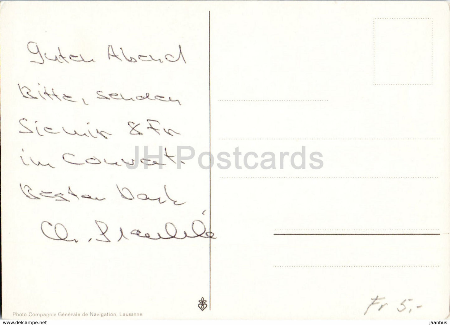 Schiff Vevey - Dampfer - alte Postkarte - Schweiz - ungebraucht