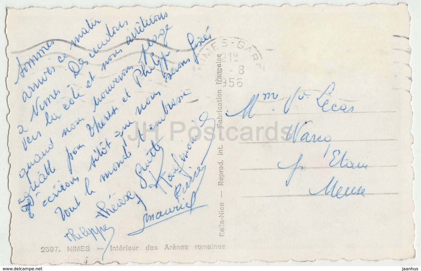 Nimes - Vue Interieur des Arenes romaines - 2597 - old postcard - France - used