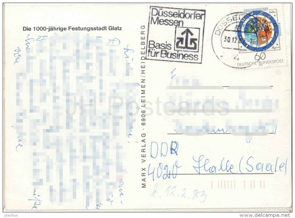 Die 1000-Jährige Festungsstadt Glatz - Schlesien - Germany - 1982 gelaufen - JH Postcards