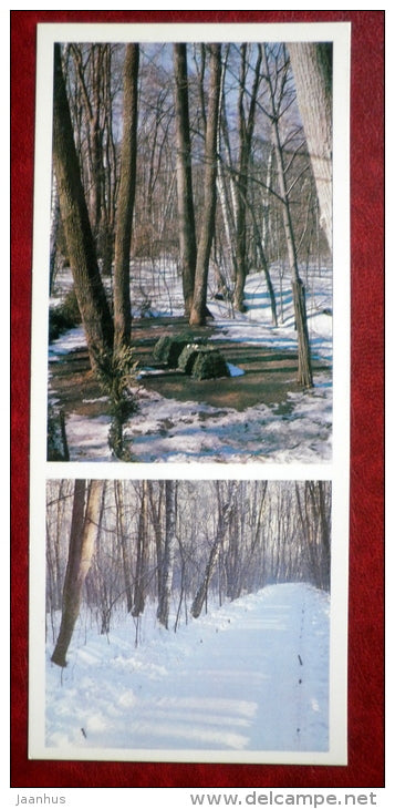 Leo Tolstoy's grave - Yasnaya Polyana - Museum-Estate of Leo Tolstoy - 1976 - Russia USSR - unused - JH Postcards