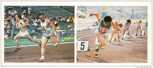 Borzov , 100 , 200 and 400 m run - Light Athletics - Soviet Olympic sport champions - 1979 - Russia USSR - unused - JH Postcards