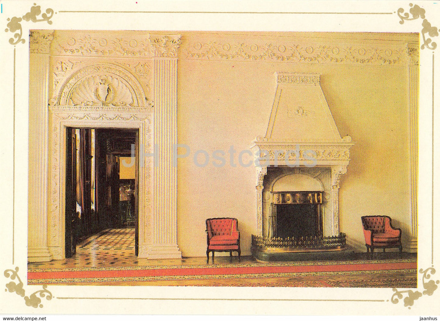 Livadia Palace - fragment of the interior of the main lobby - Crimea - 1989 - Ukraine USSR - unused - JH Postcards