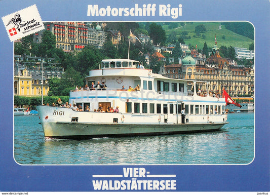 Vierwaldstattersee -  Motorschiff MS Rigi - passenger ship - 1988 - Switzerland - used - JH Postcards