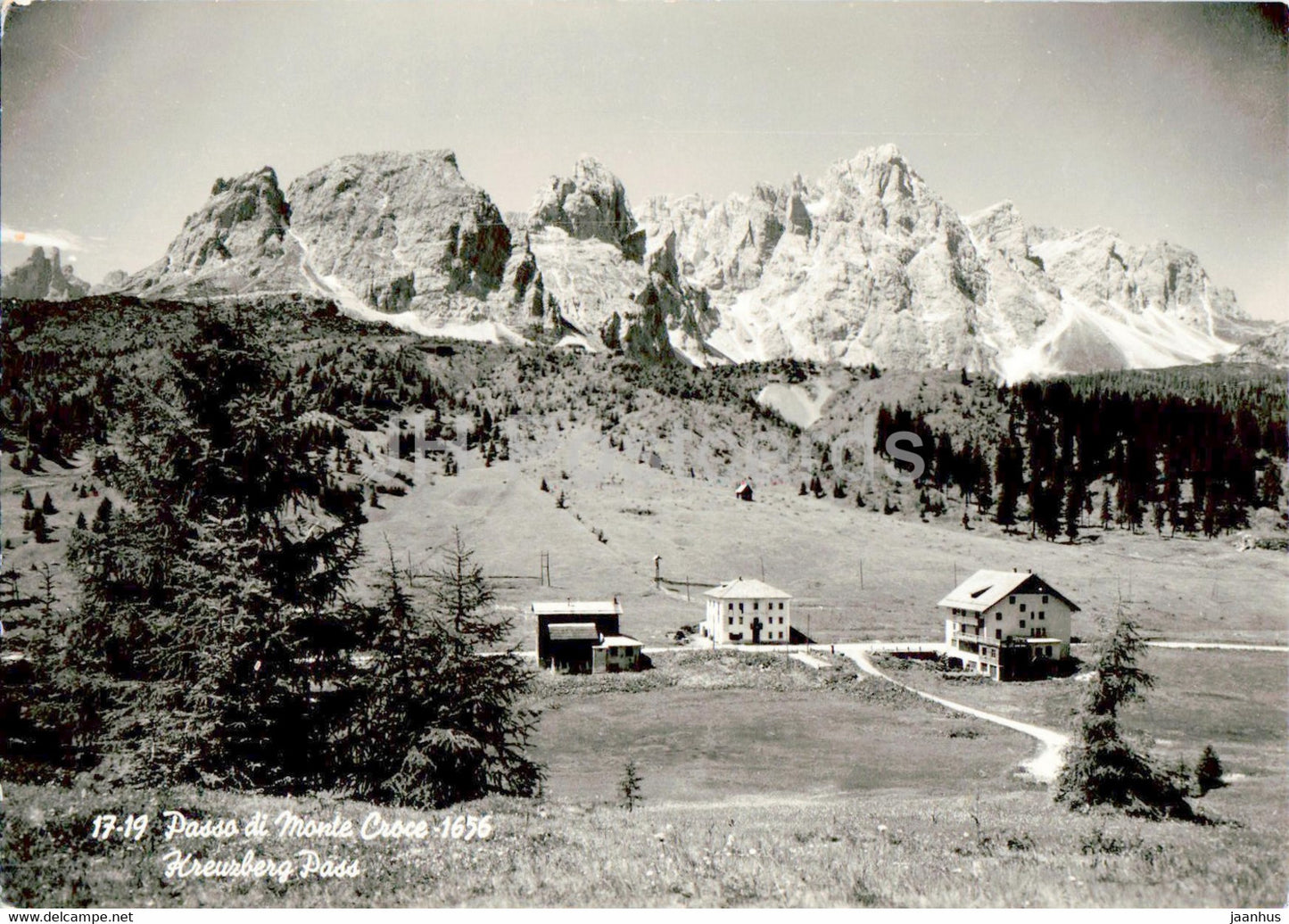 Passo di Monte Croce 1656 - Kreuzberg Pass - old postcard - Italy - used - JH Postcards