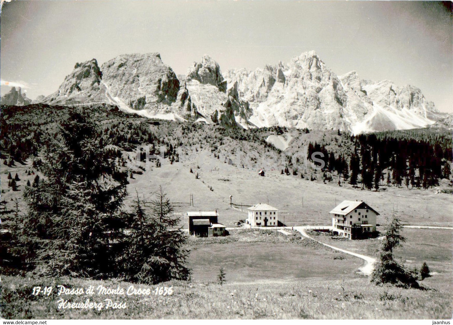 Passo di Monte Croce 1656 - Kreuzberg Pass - old postcard - Italy - used - JH Postcards