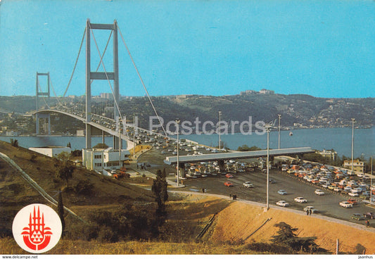 Istanbul - The view of Bosporus Bridge from Beylerbey village - Turkey - unused - JH Postcards
