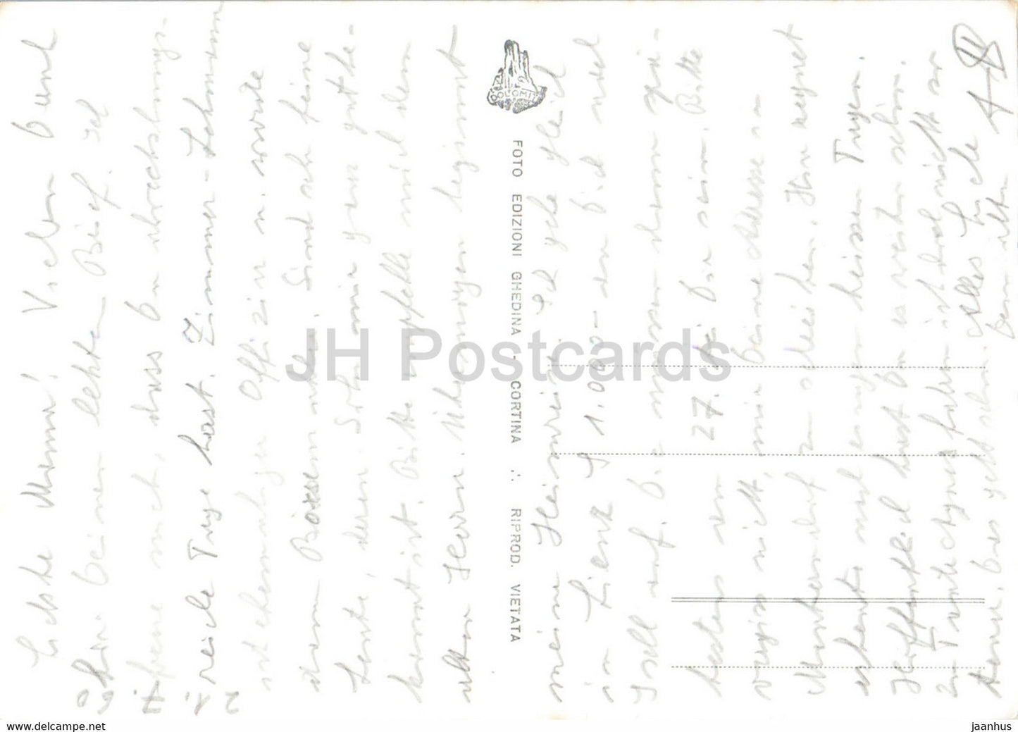 Passo di Monte Croce 1656 - Kreuzberg Pass - old postcard - Italy - used