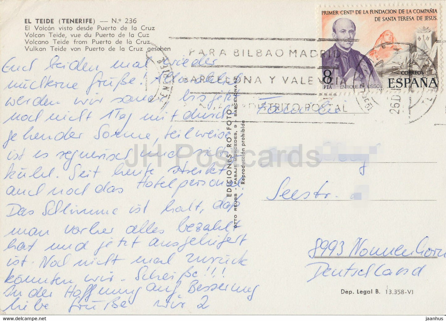 El Teide - Teneriffa - El Volcan visto desde Puerto de la Cruz - Vulkan - 236 - Spanien - gebraucht